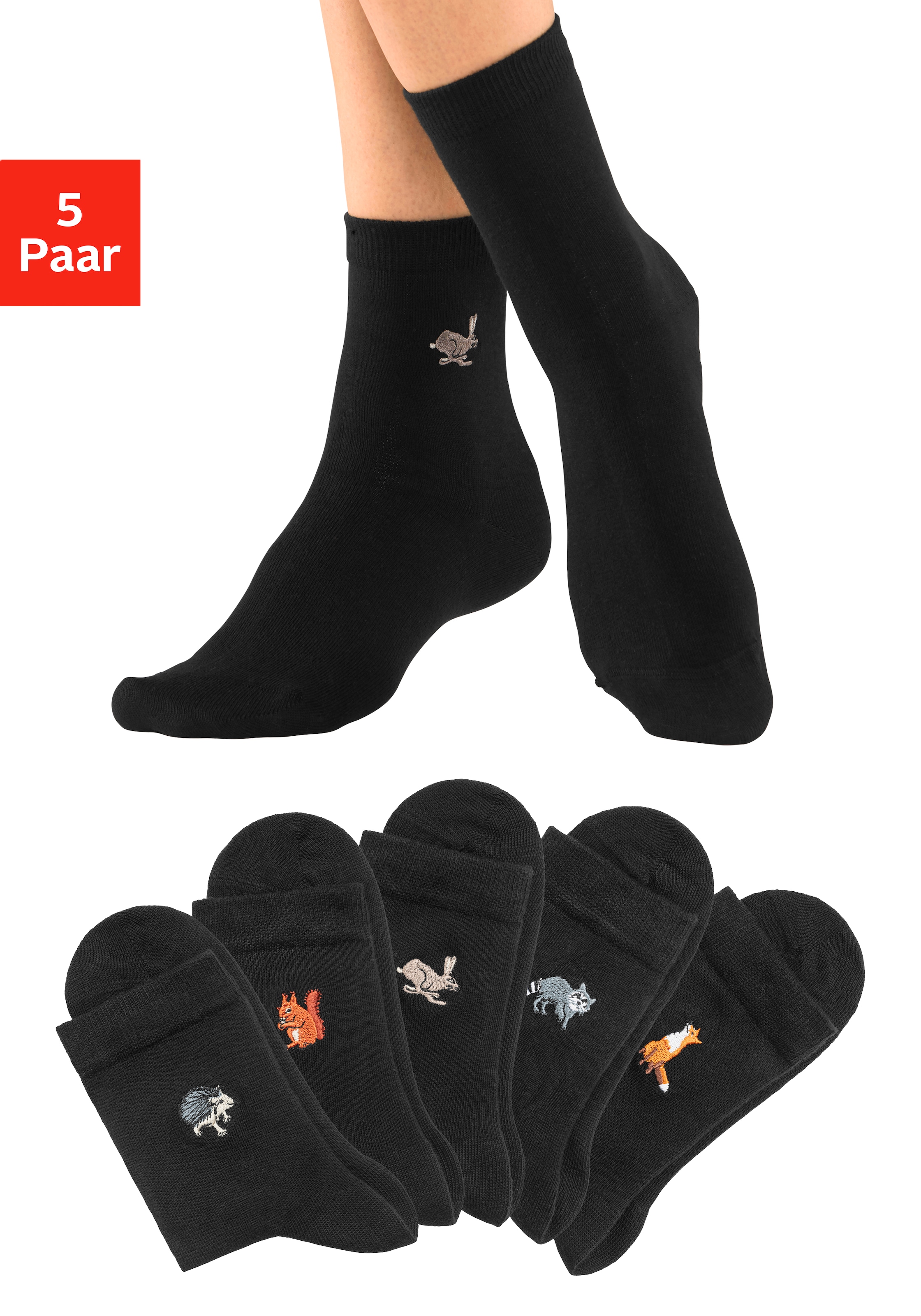 Image of H.I.S Socken, (5 Paar), mit hochwertiger Stickerei