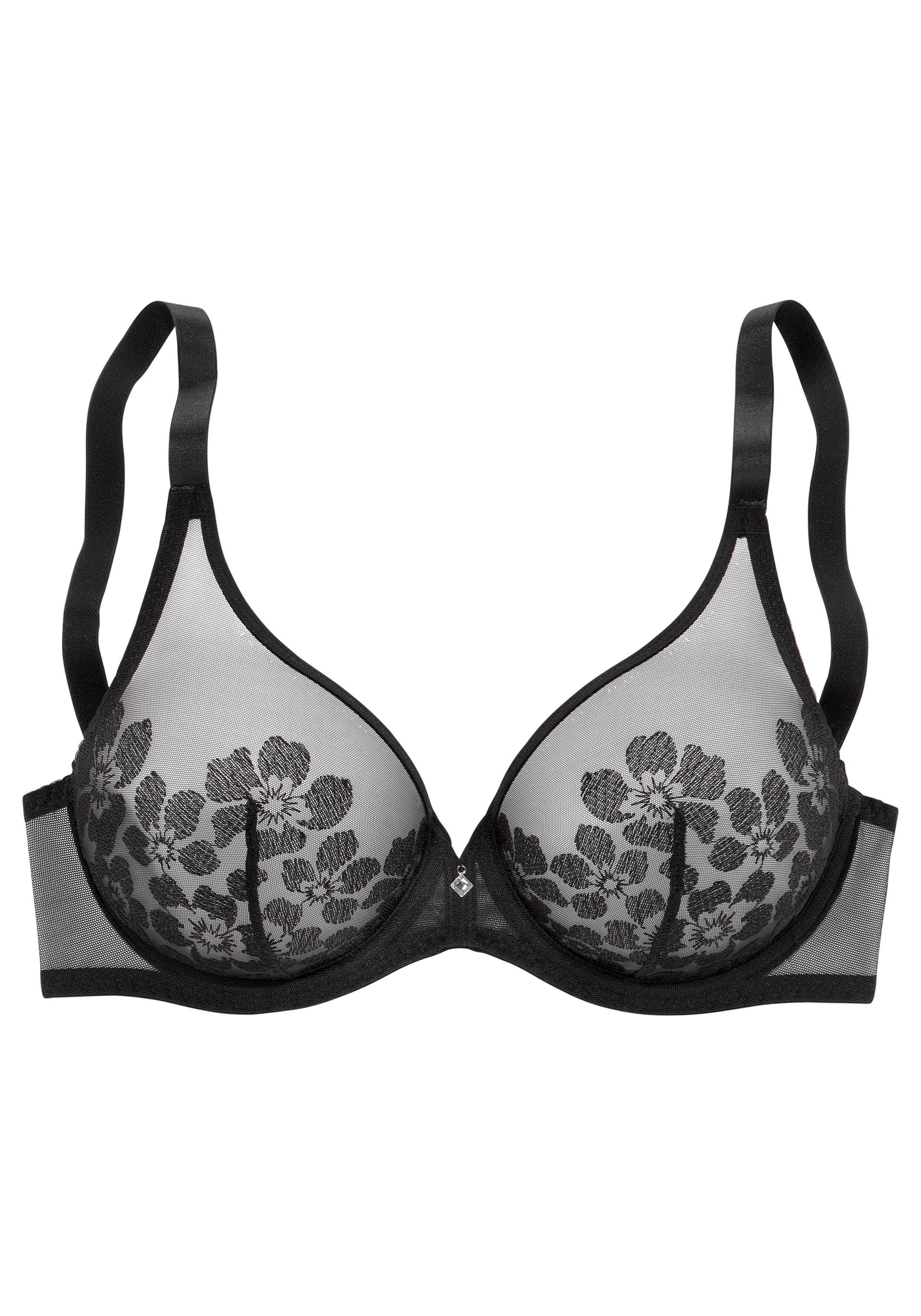 & Stickerei kaufen Lingerie Dessous Unterwäsche sexy leicht | LASCANA Belle Bügel-BH, transparenter LASCANA » Bademode, Affaire online Spitze, aus