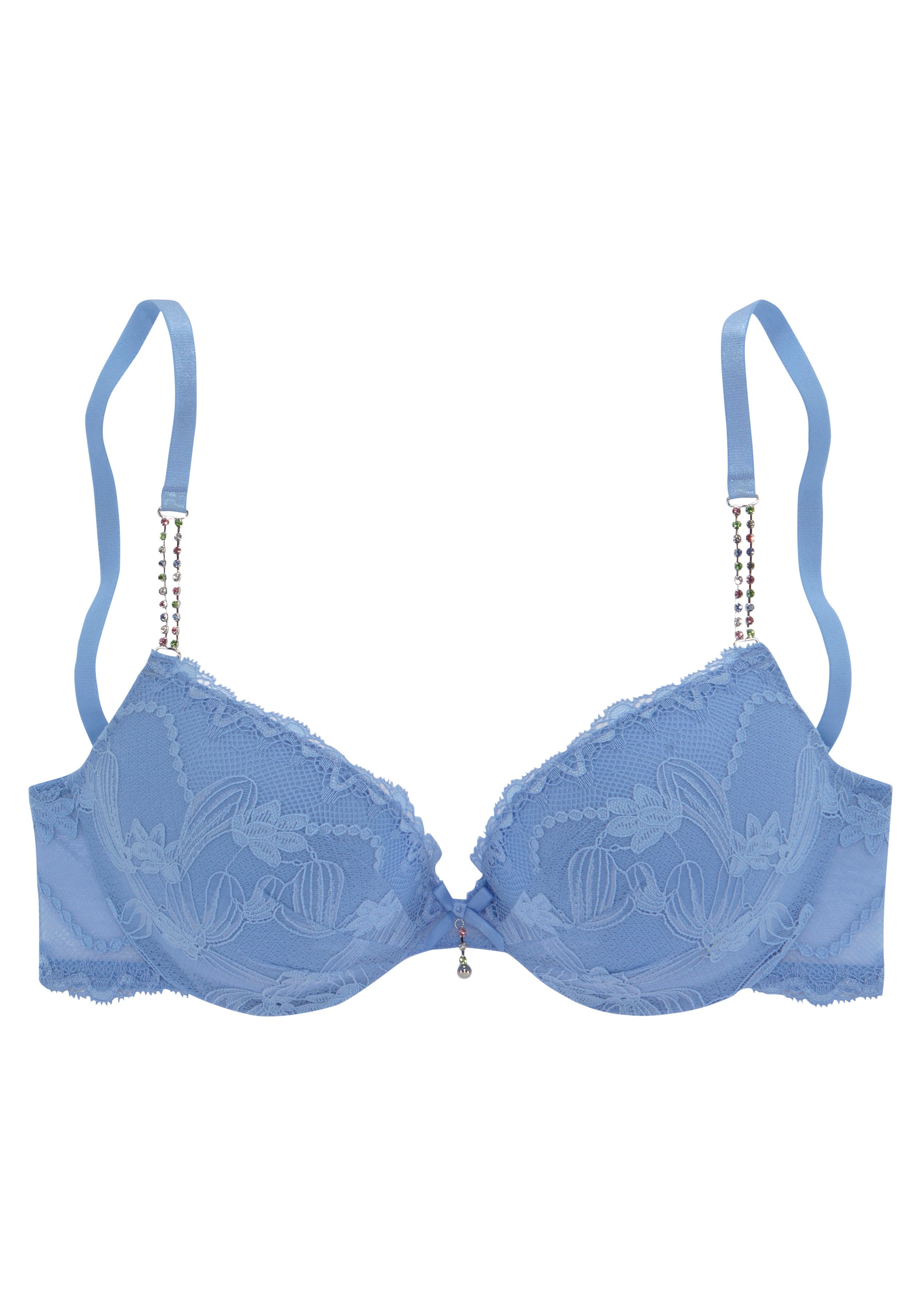 LASCANA Push-up-BH, mit edlen Strasssteinchen an den Trägern, Dessous