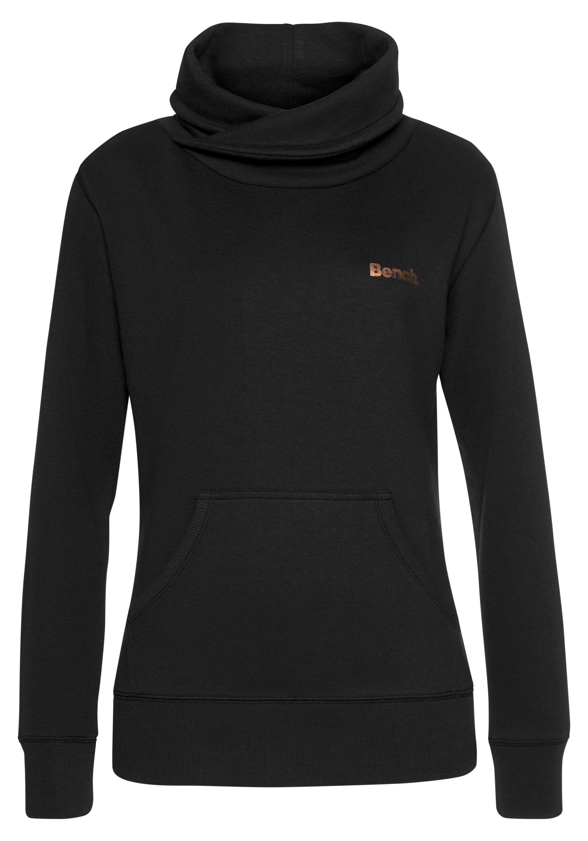 Bench. Loungewear Longsweatshirt »mit Stehkragen in Layeroptik«, und Kängurutasche, Loungewear, Loungeanzug