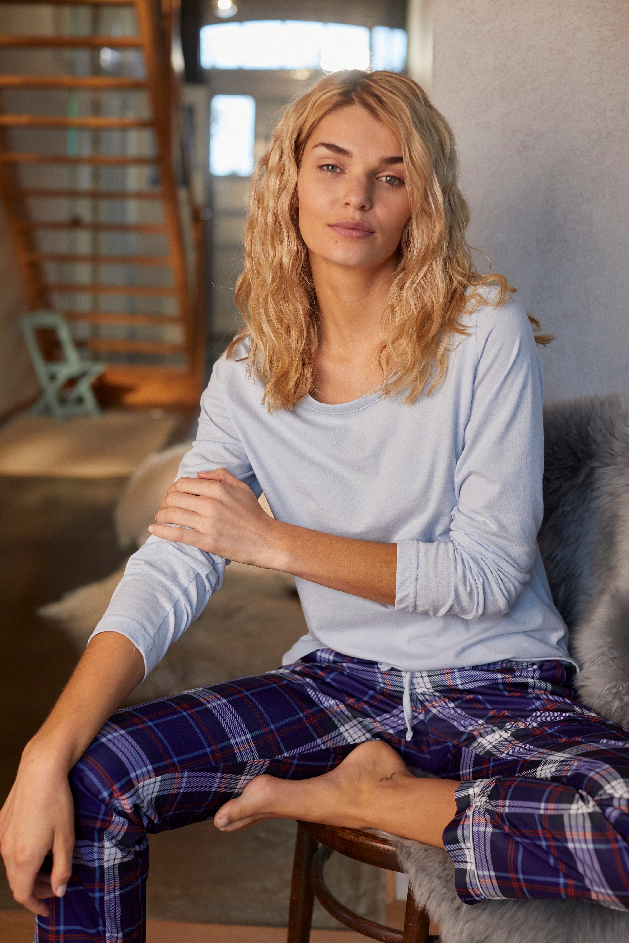 H.I.S Pyjama, (2 tlg., Unterwäsche karierter Bademode, » & Stück), | mit online Lingerie Schlafhose kaufen 1 LASCANA