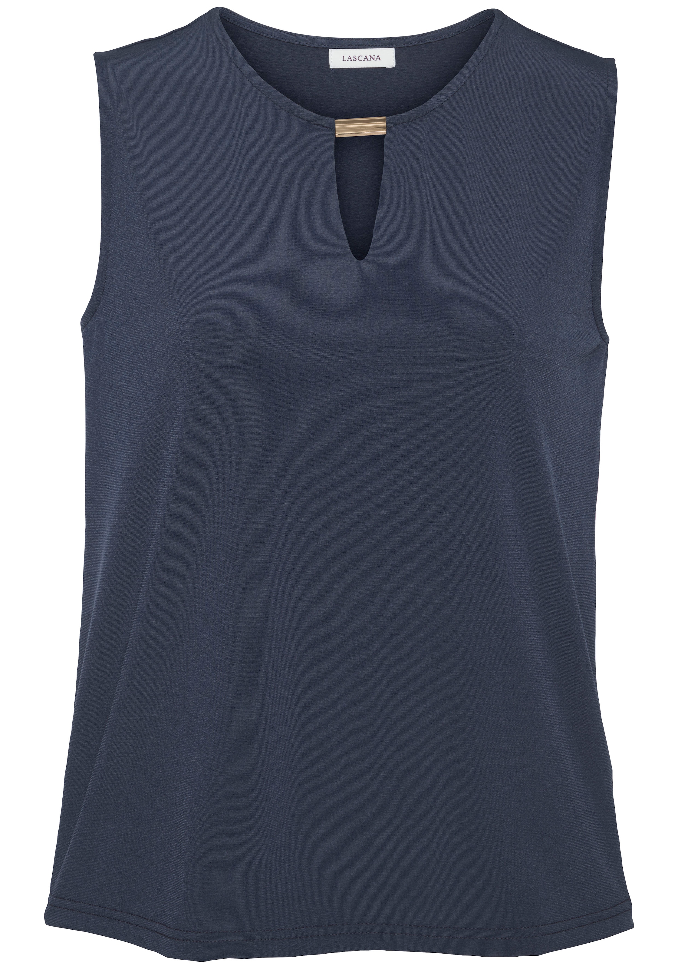 LASCANA Tanktop, aus glatter Jerseyqualität und Cut-out vorne, elegantes Sommertop