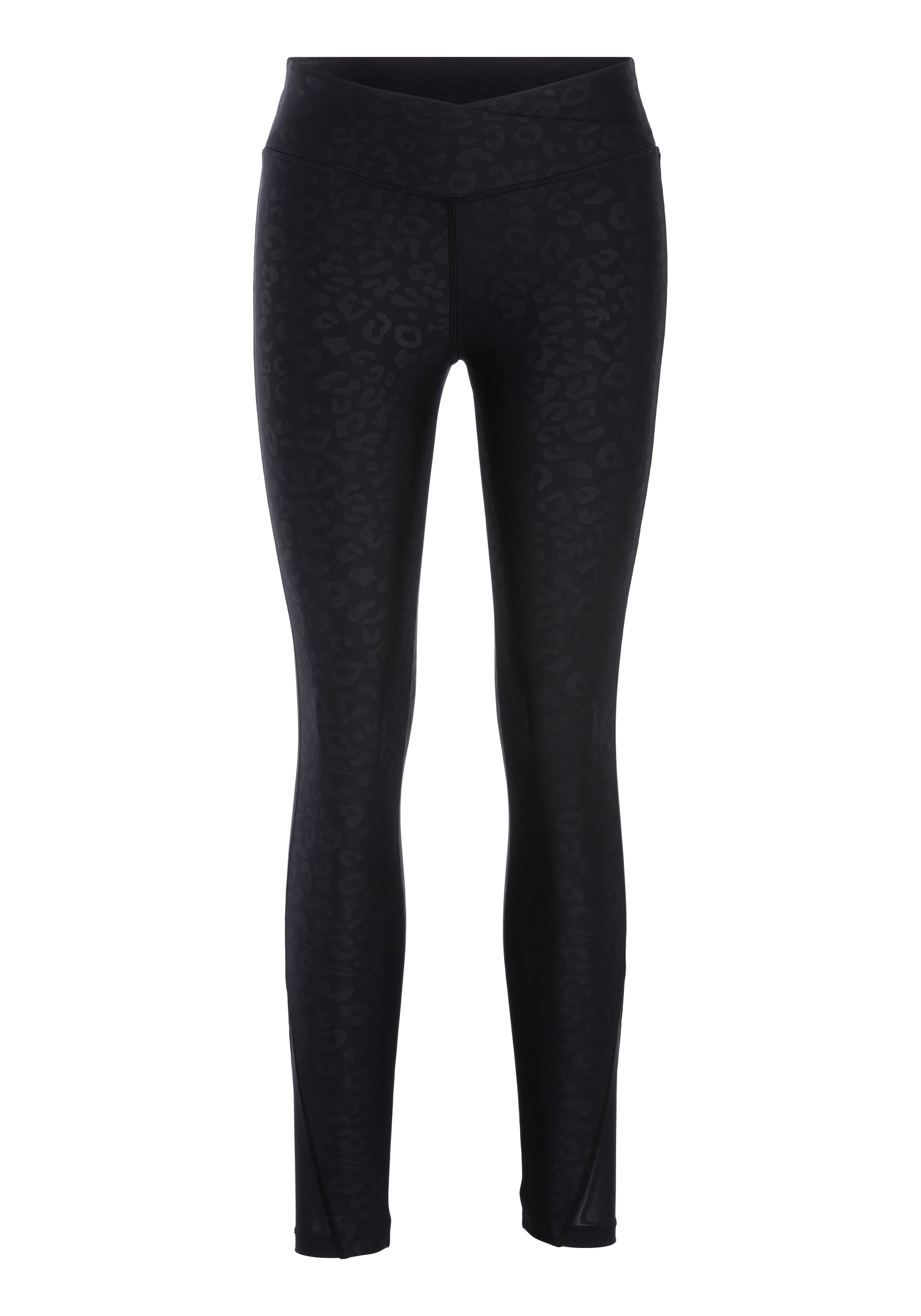 LASCANA ACTIVE Funktionsleggings »/Sportleggings«, mit V-förmigen Bündchen in Leo-Optik