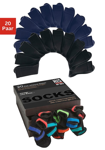H.I.S Socken, (Box, 20 Paar)