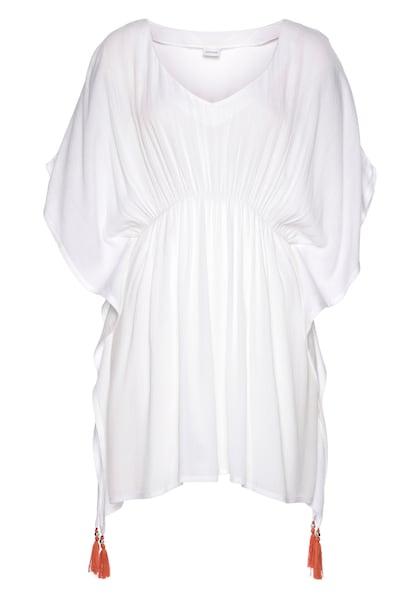 LASCANA Tunika, aus gekreppter Viskose, Blusenkleid, Strandmode, transparent