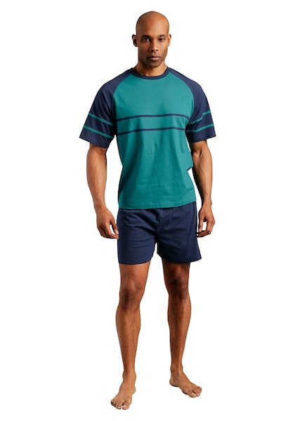 Pyjashort Le Jogger (2 pièces), forme courte, avec manches raglan, en pur coton