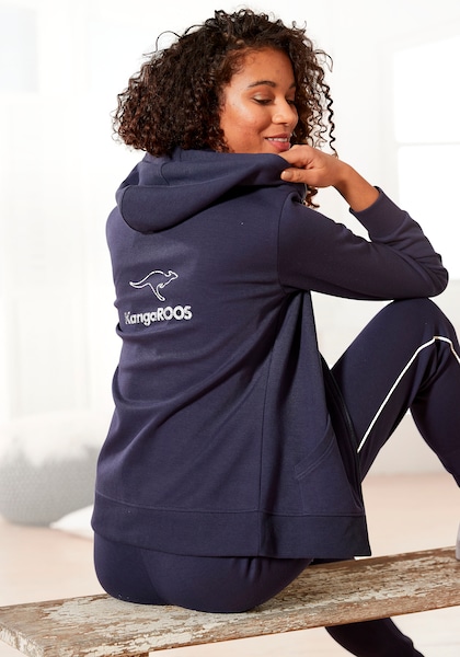 KangaROOS Sweatjacke, mit grossem Logodruck auf dem Rücken, Loungeanzug