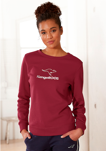KangaROOS Sweatshirt, mit Kontrastfarbenem Logodruck, Loungeanzug