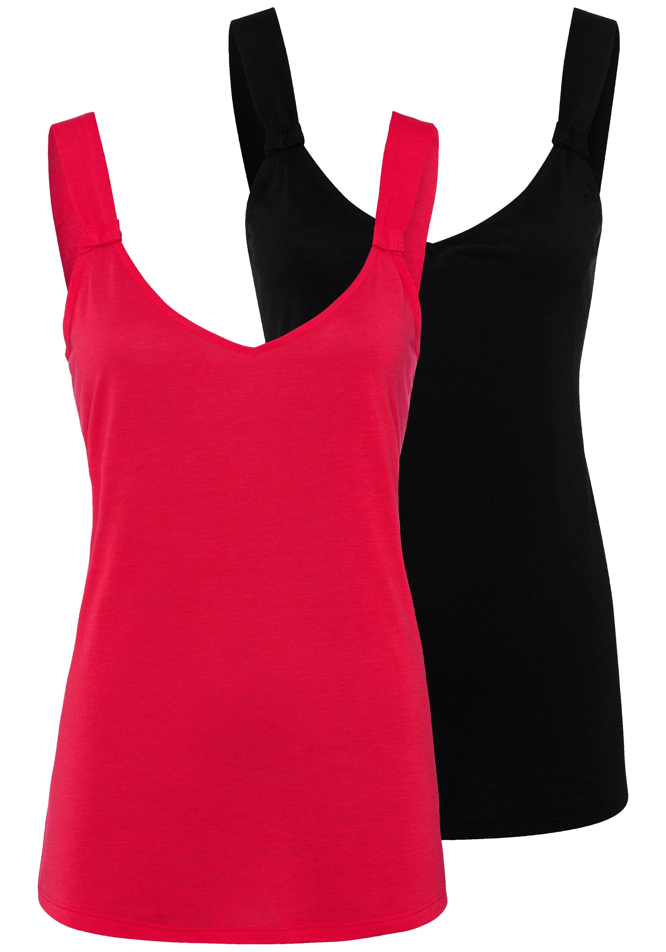 Image of LASCANA Trägertop, (2er-Pack), mit kleinen Knotendetails vorn