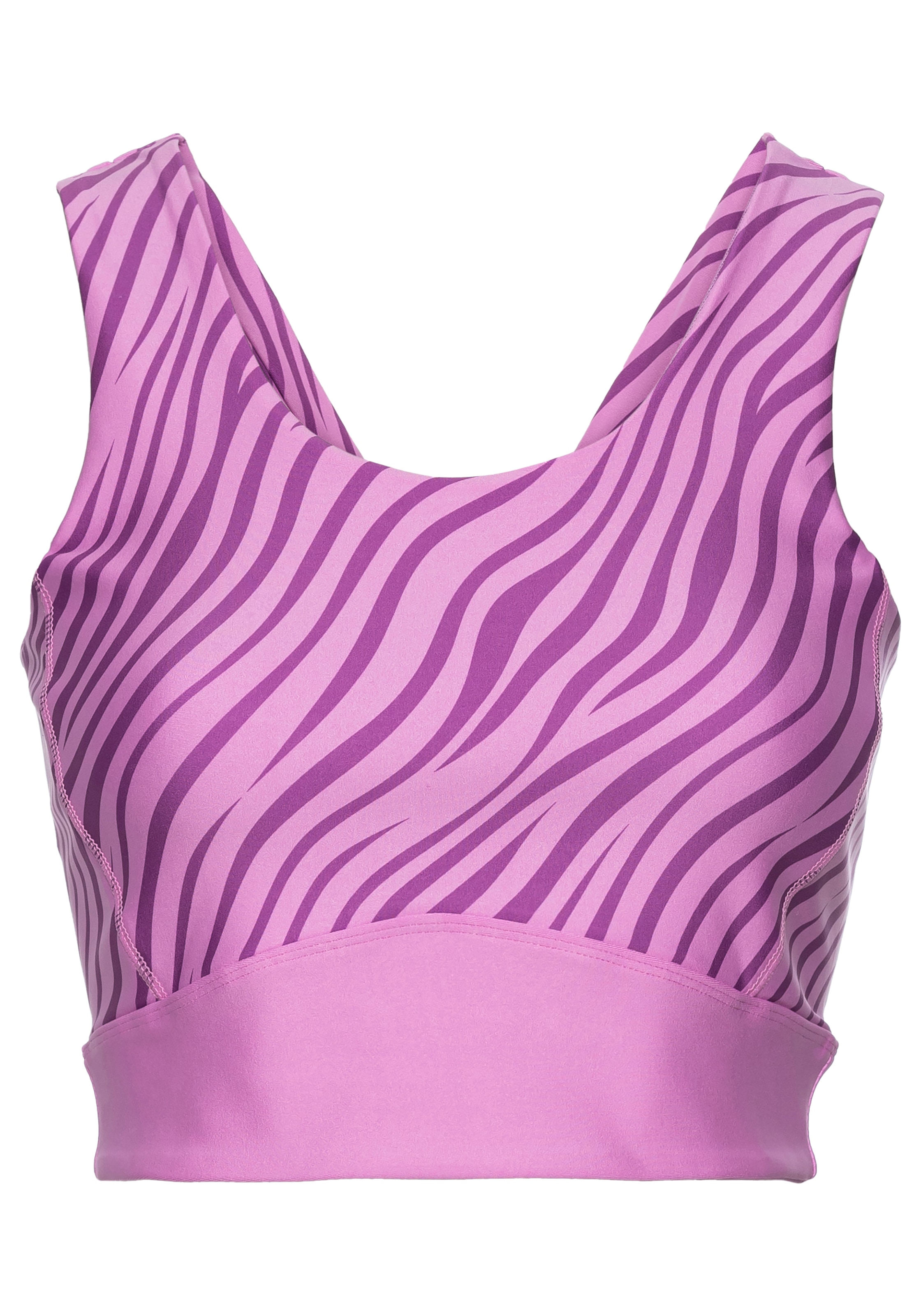 LASCANA ACTIVE Crop-Top »- Sport Top, Kurzes Top«, mit Zebra Muster und Cut-Outs Ausschnitt im Rückenbereich