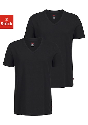 Levi's® T-Shirt, (2er-Pack), mit V-Neck