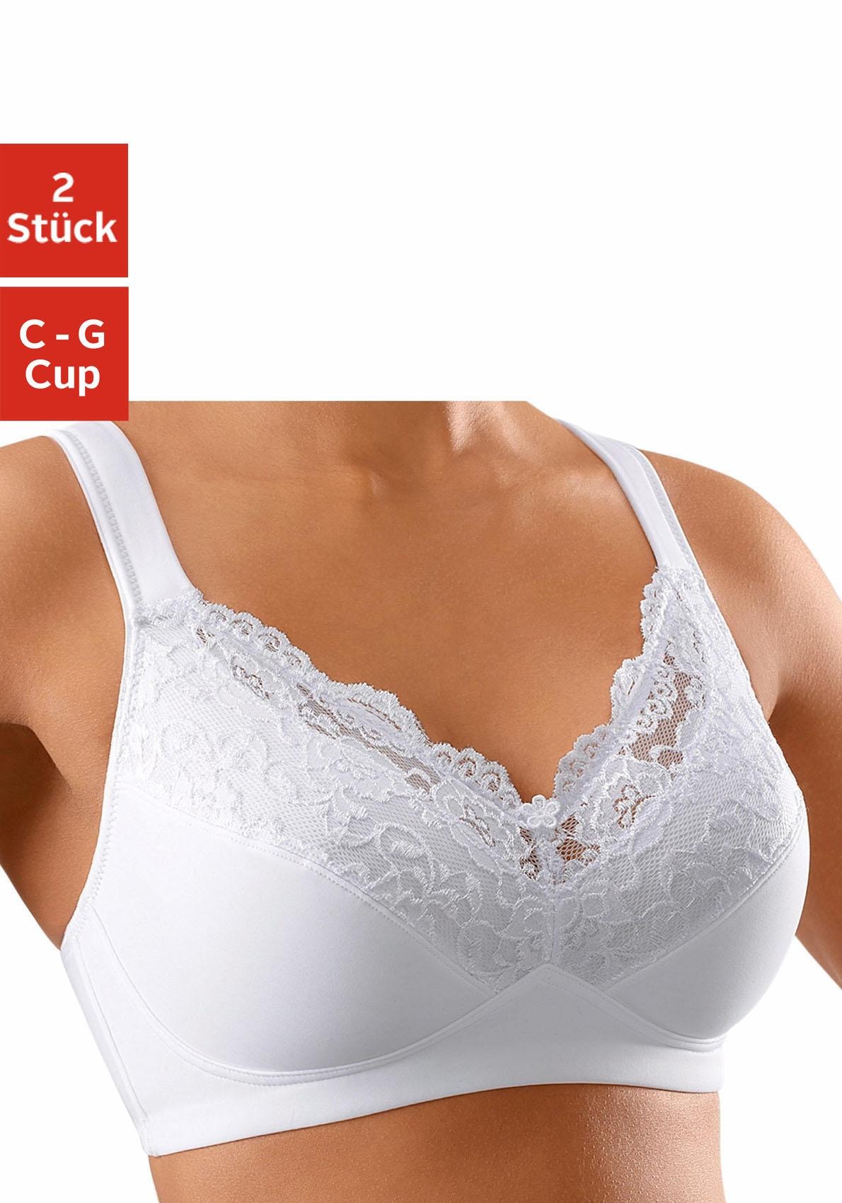 petite fleur Push-up-BH, (Packung, 2 Stück), mit Bügel, mit