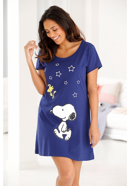 Peanuts Sleepshirt, mit Snoopy-Print in Minilänge