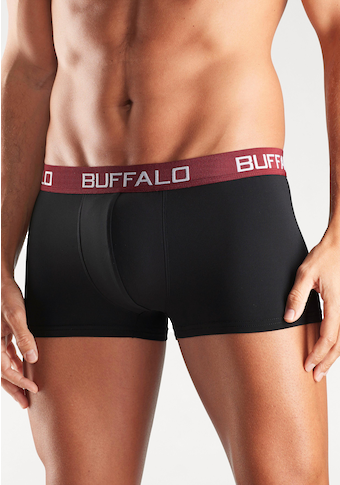 Hipster en coton stretch Buffalo (4 pièces) shorty rétro uni avec ceinture contrastante