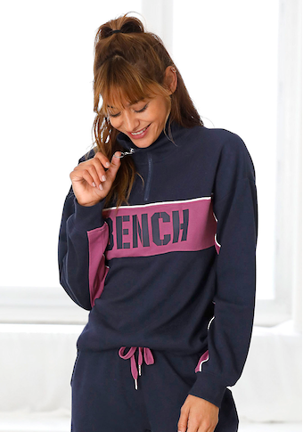 Bench. Sweatshirt, im Color-Blocking Design mit Logoprint, Loungeanzug