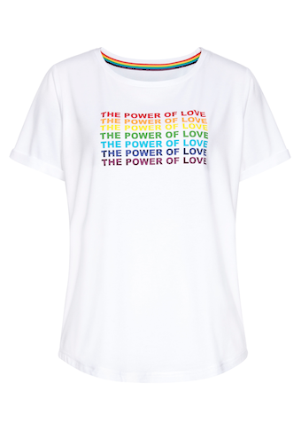 LASCANA T-Shirt, mit 'Power of Love' Frontdruck