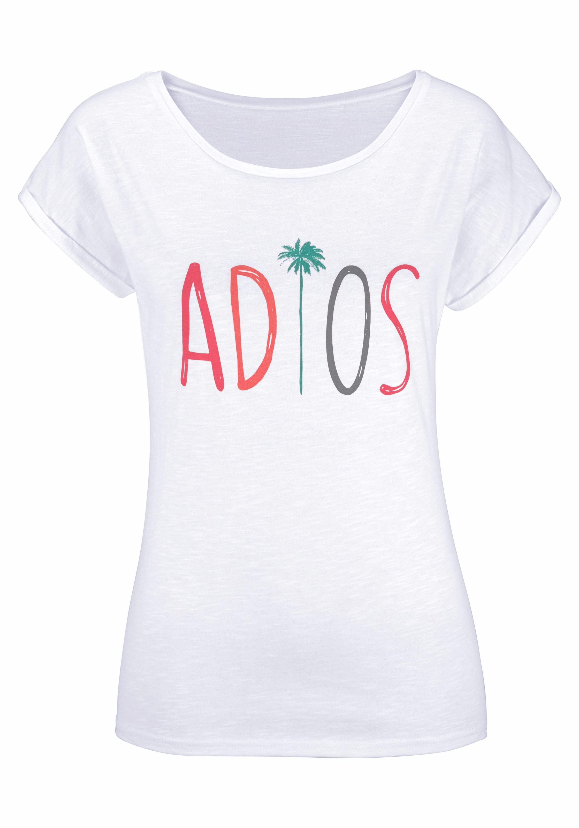 Beachtime : T-shirt col V chinés