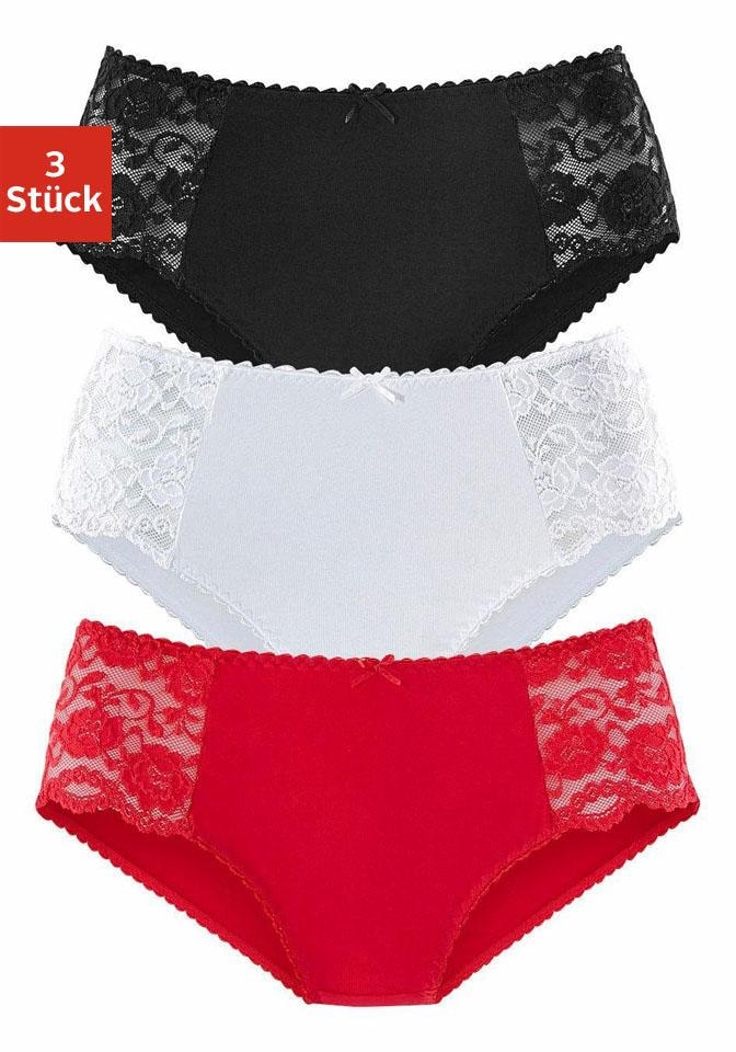 Petite günstig Kaufen-petite fleur Hüftslip, (Packung, 3 St.), aus elastischer Baumwoll-Qualität. petite fleur Hüftslip, (Packung, 3 St.), aus elastischer Baumwoll-Qualität <![CDATA[Petite Fleur Hüftslips im praktischem 3er-Pack. Mit femininen Details aus 