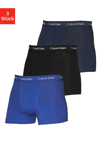 Calvin Klein Underwear Boxer, (3 St.), in blautönen mit Logo-Elastikbund