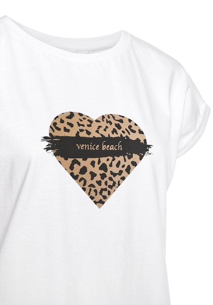 Venice Beach Kurzarmshirt, mit Frontprint, T-Shirt aus Baumwolle, lockere Passform