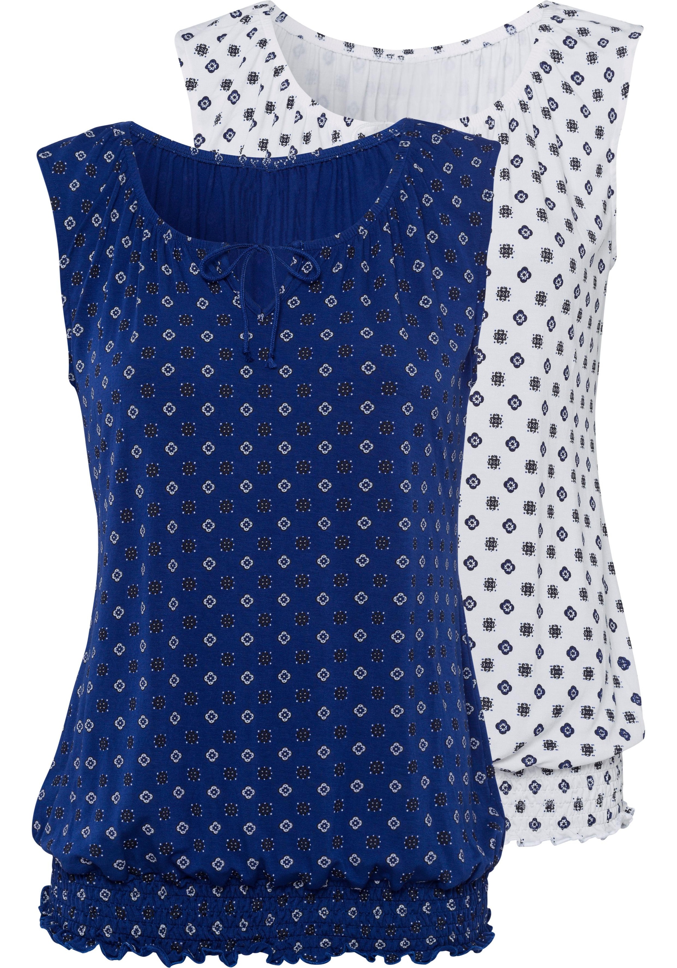 Image of Beachtime Tanktop, (2er-Pack), mit gesmoktem Bund