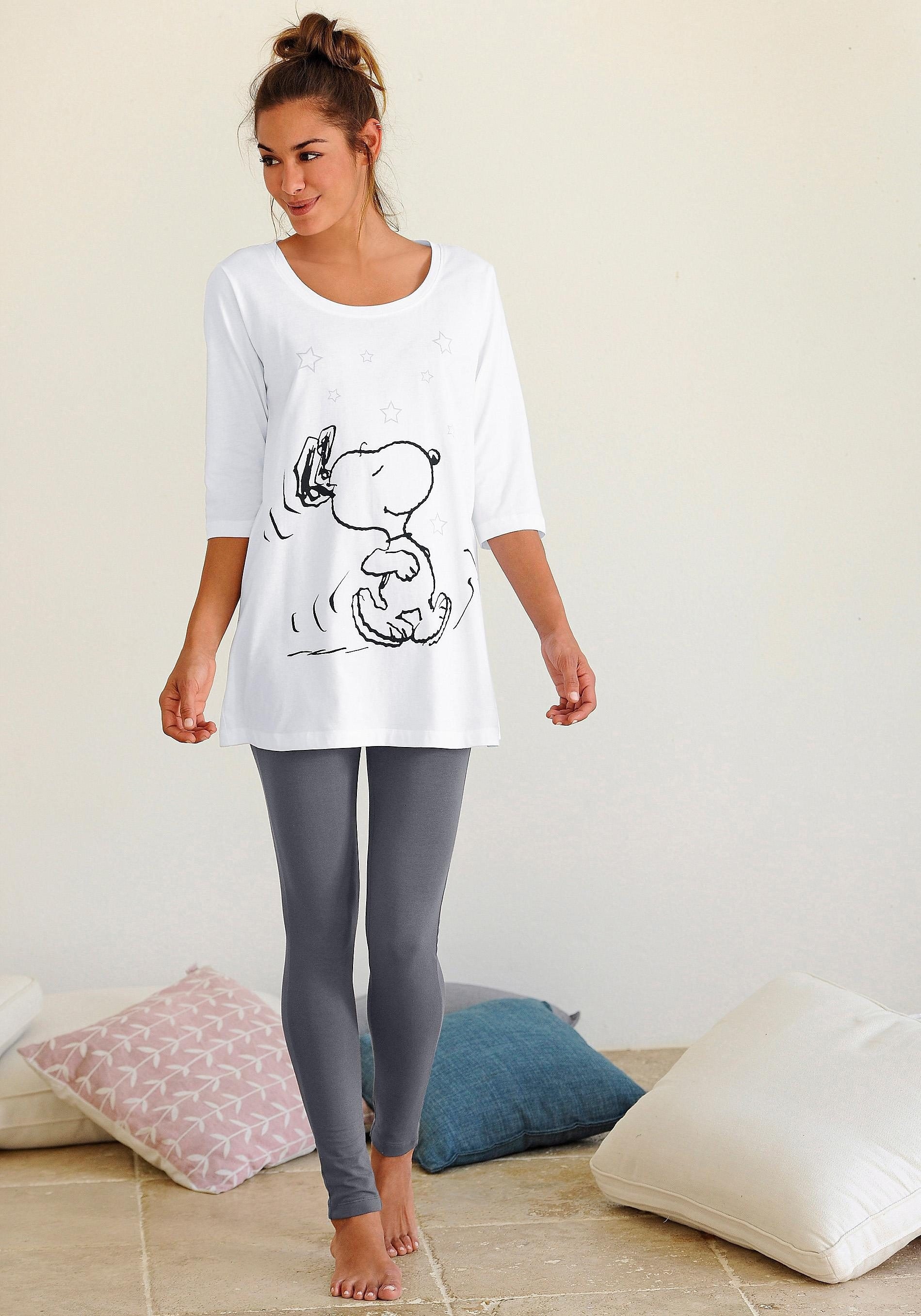 Image of Peanuts Pyjama, mit Leggings und legerem Shirt mit Snoopyprint