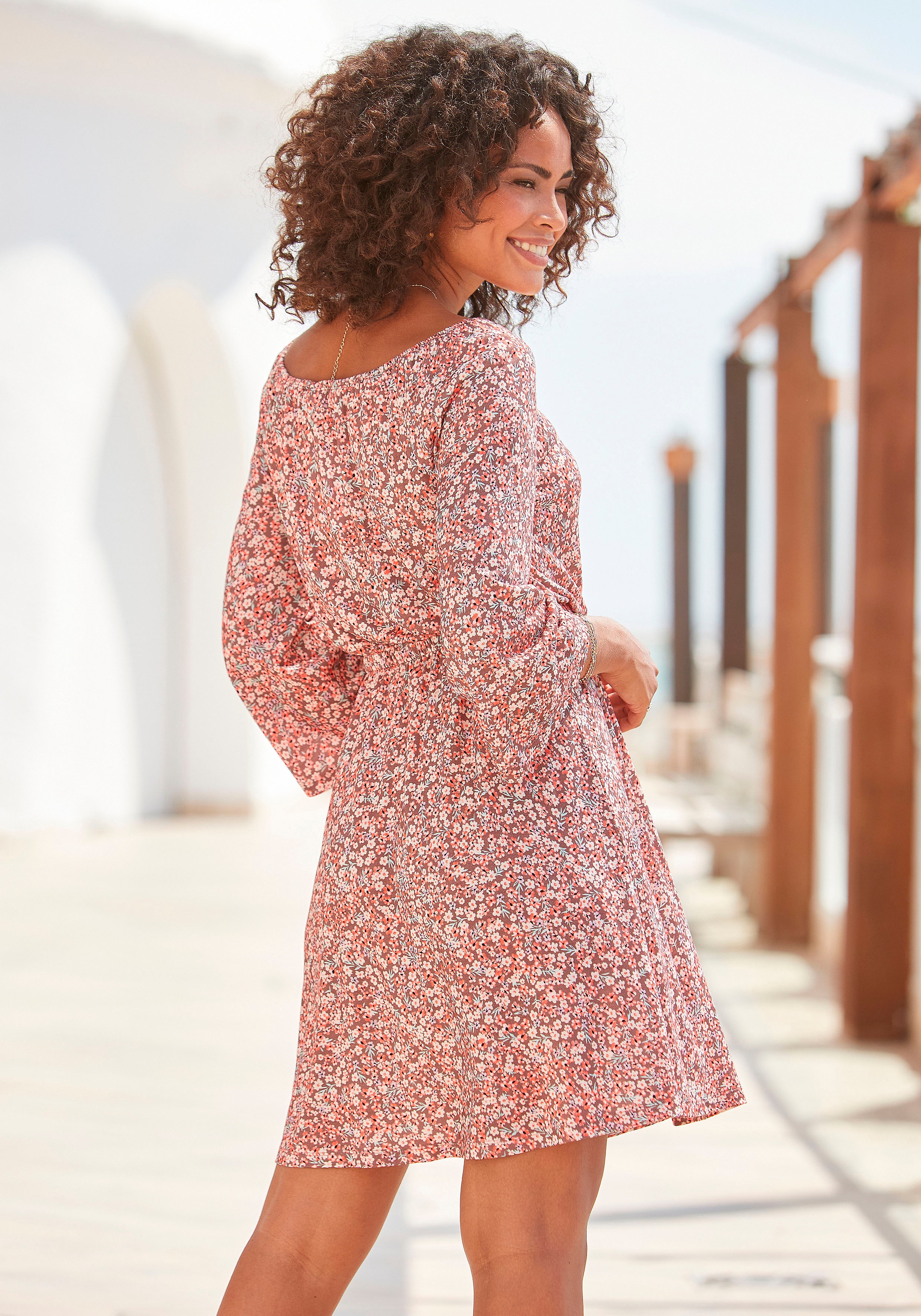 LASCANA Jerseykleid, mit LASCANA online » & | Lingerie Blumendruck Bademode, Unterwäsche kaufen