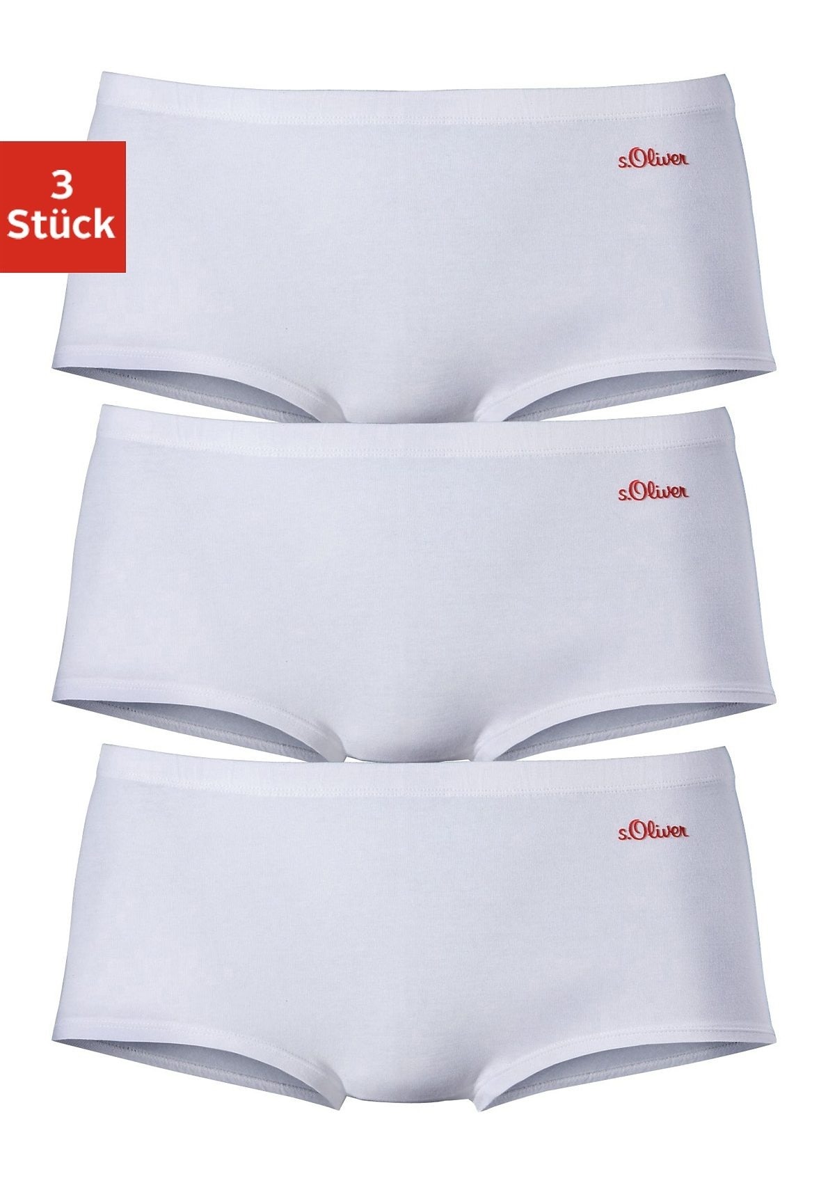 LIVE IT günstig Kaufen-s.Oliver Panty, (Packung, 3 St.), aus elastischer Baumwoll-Qualität. s.Oliver Panty, (Packung, 3 St.), aus elastischer Baumwoll-Qualität <![CDATA[s.Oliver Pantys im praktischen 3er-Pack. Mit rotem Logodruck an der Seite. Aus hochwertiger Baumwol