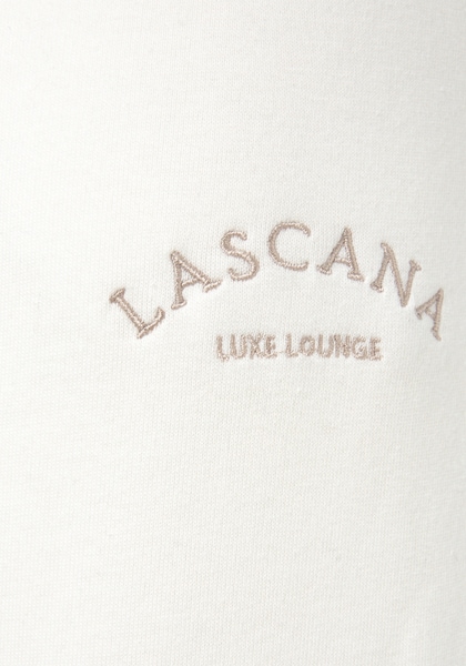 LASCANA Sweathose »-Loungehose-Relaxhose«, mit seitlichen Taschen und Logostickerei, Loungewear, Loungeanzug