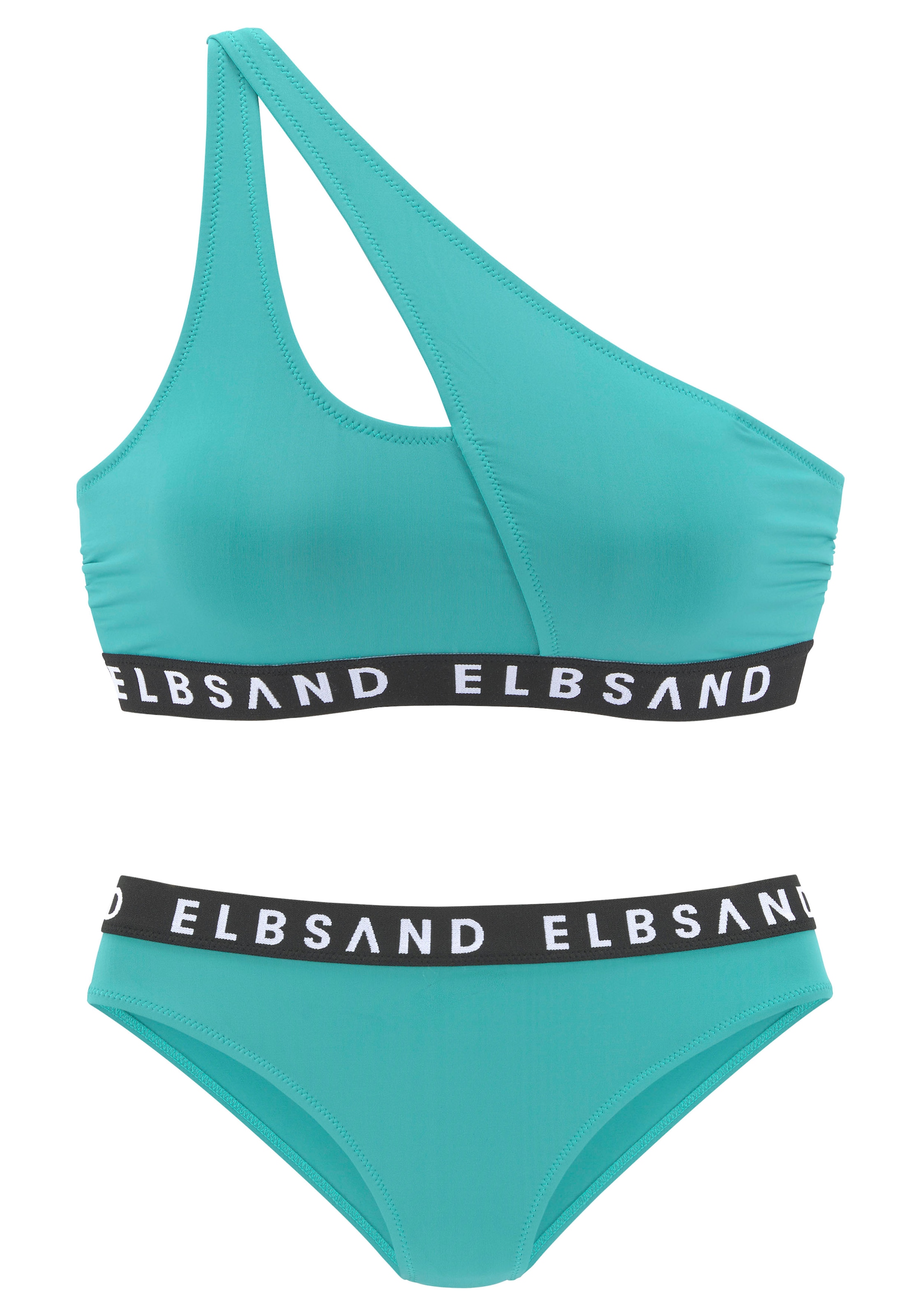 Elbsand Bustier-Bikini, mit Markenschriftzügen in Kontrastfarbe