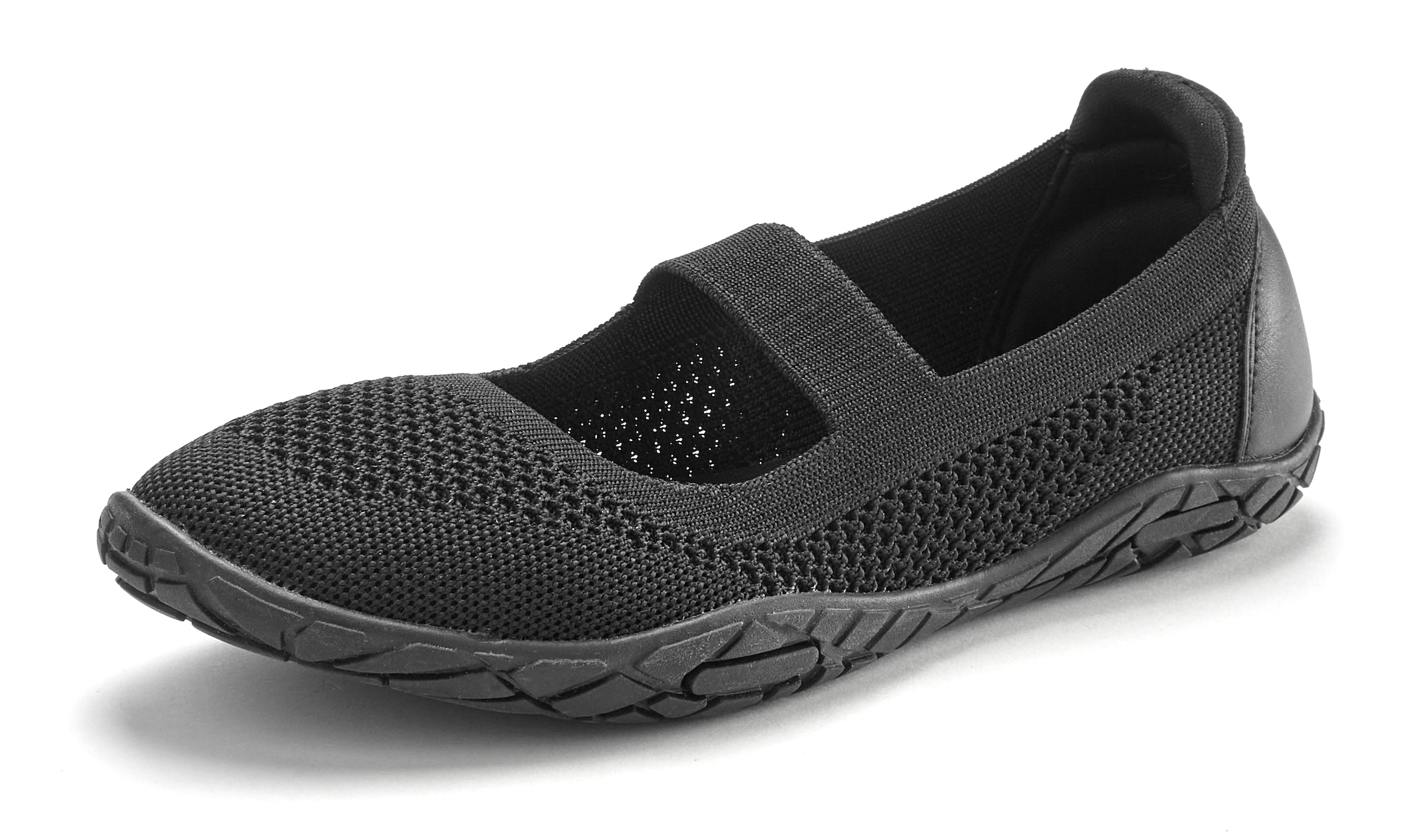 LASCANA Sneaker Ballerinas »Riemchenballerina, Slip-On-Sneaker«, Freizeitschuh, Slipper, Halbschuh superleicht, flexible Sohle VEGAN