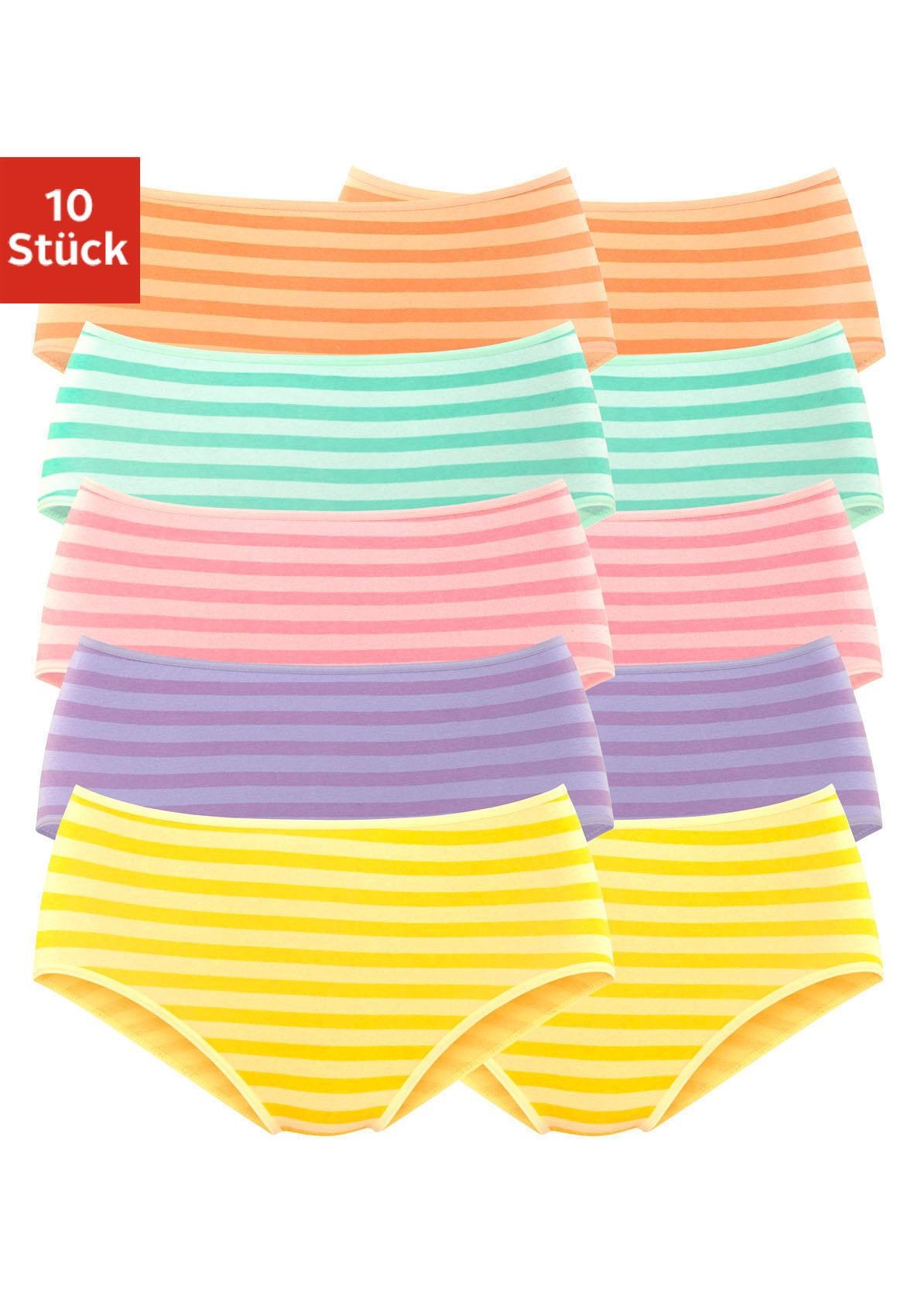 Image of petite fleur Hüftslip, (Packung, 10 St.), mit tollem Streifendruck