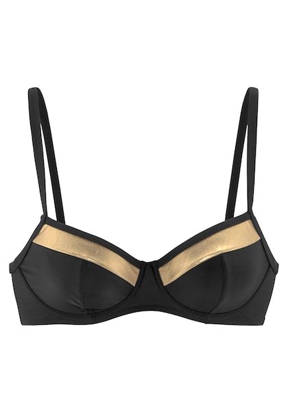 LASCANA Bügel-Bikini-Top »Elodie«, mit trendigem Materialeinsatz