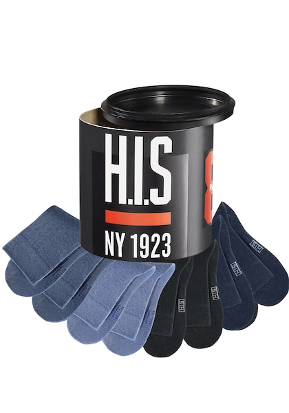 H.I.S Socken, (Dose, 8 Paar)