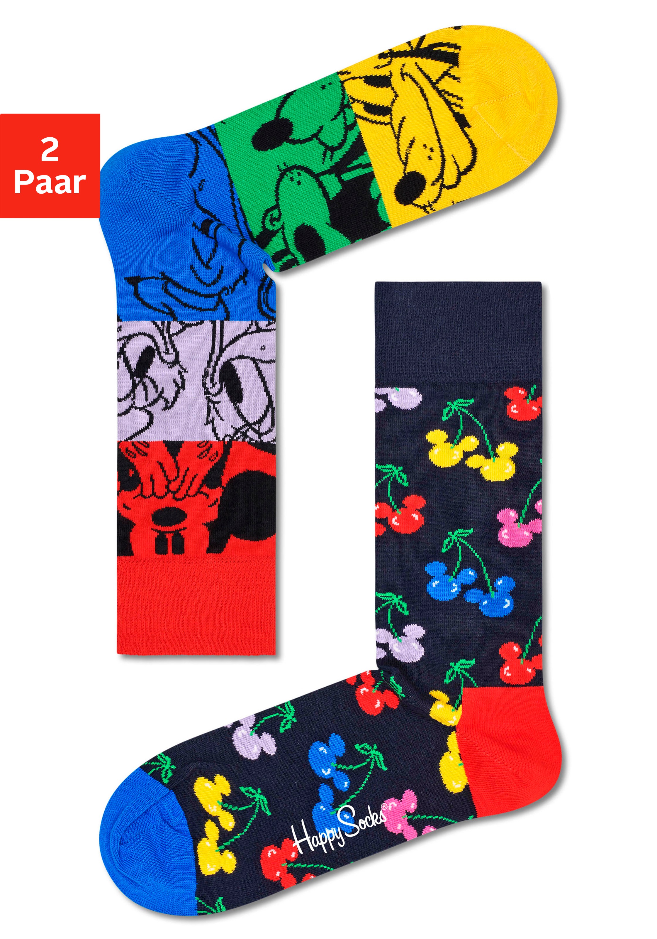 Image of Happy Socks Socken »Mickey & Friends«, (2 Paar), mit fröhlichen Retrostyle Motiven