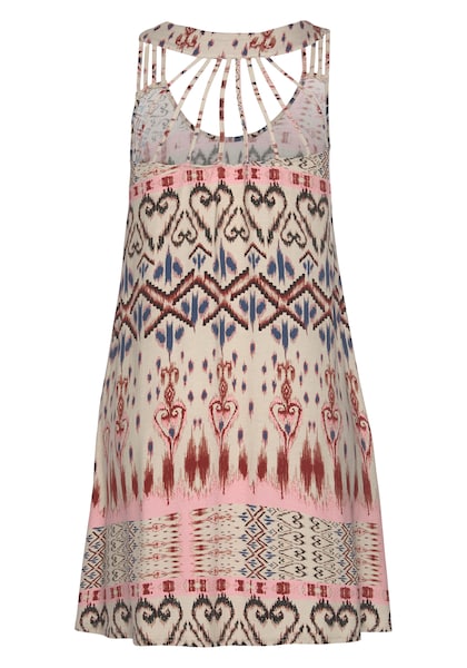Buffalo Strandkleid, mit besonderem Trägerdesign und Ethnoprint, Minikleid, Sommerkleid