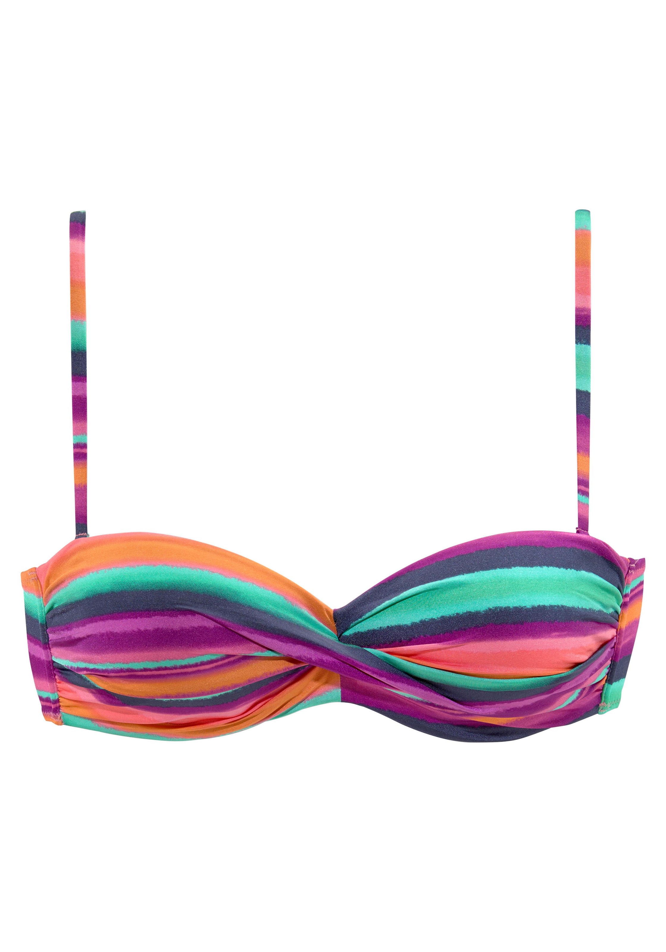 LASCANA Bandeau-Bikini-Top »Rainbow«, mit 5 Tragevariationen