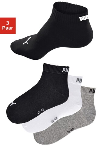Chaussettes courtes sportives PUMA (3 paires) avec Bords côtes