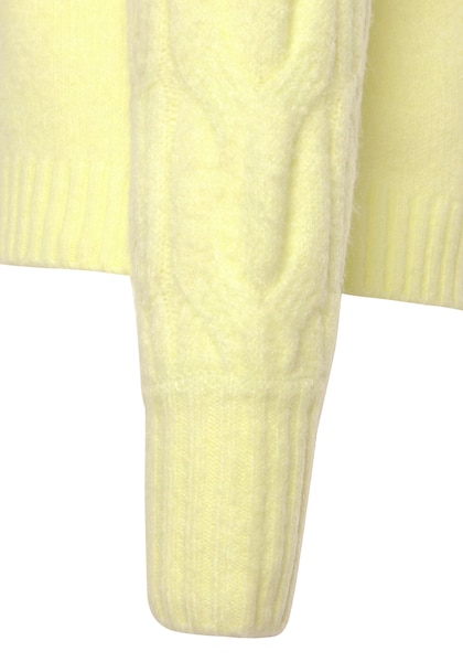 LASCANA Rundhalspullover, mit Zopfstrickdetails an den Ärmeln, farbenfroher Strickpullover