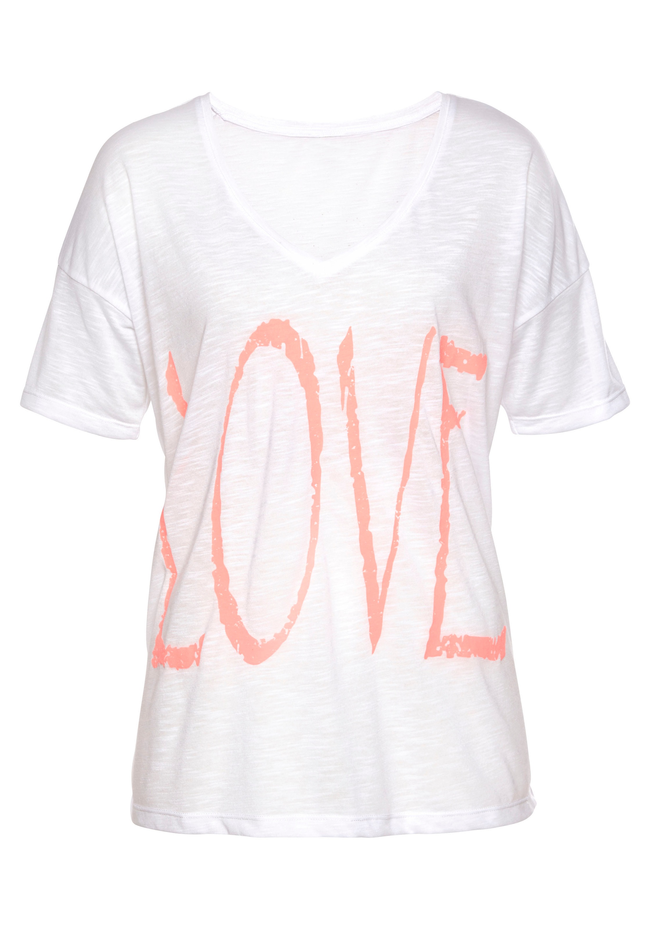 Lingerie V-Shirt, Vivance » kaufen online Neonprint LASCANA Bademode, | mit & Unterwäsche