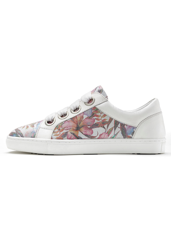 LASCANA Sneaker, aus Leder mit Blumenprint