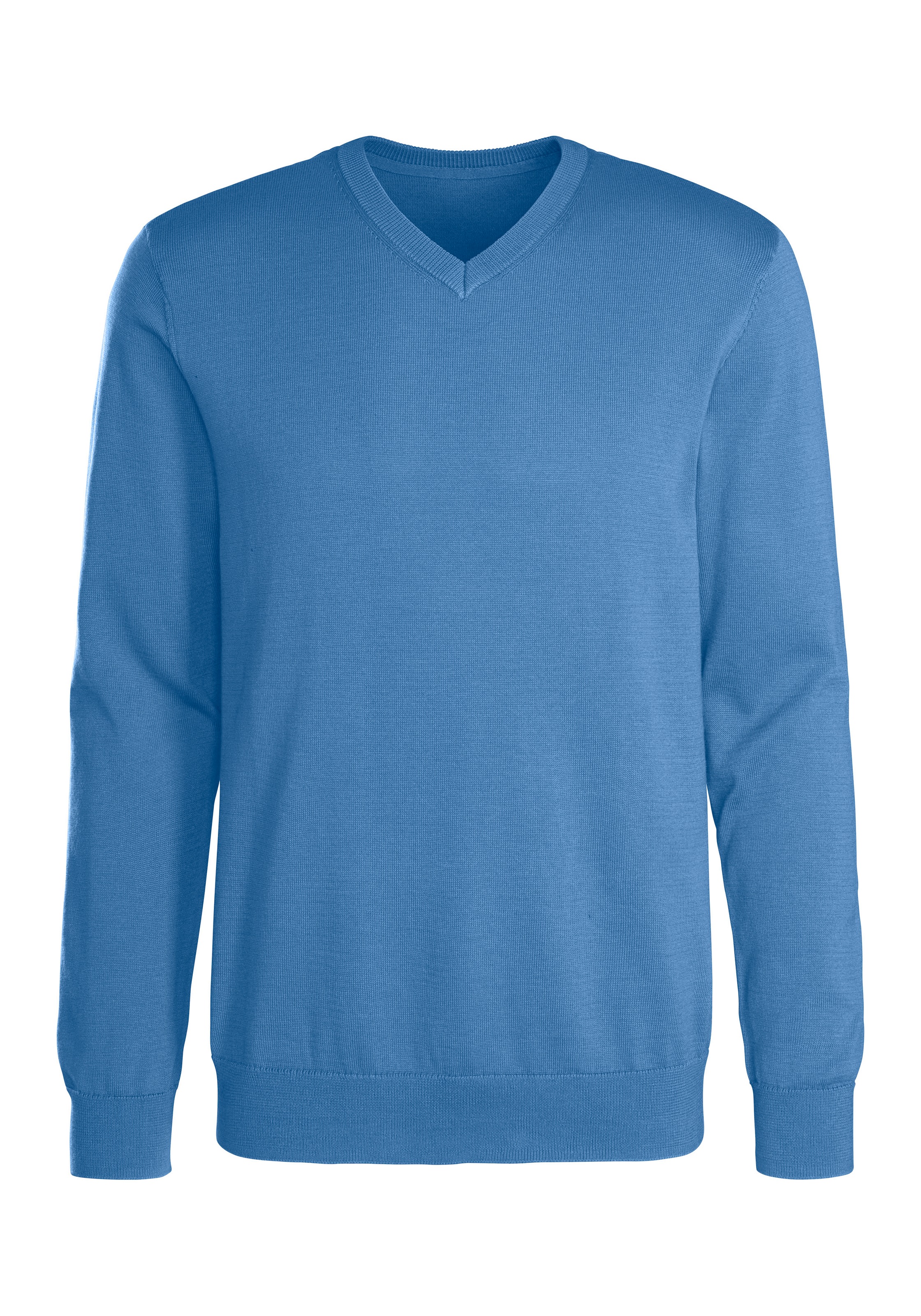 H.I.S Strickpullover, mit V-Ausschnitt, Pullover aus Feinstrick, Baumwollmischung