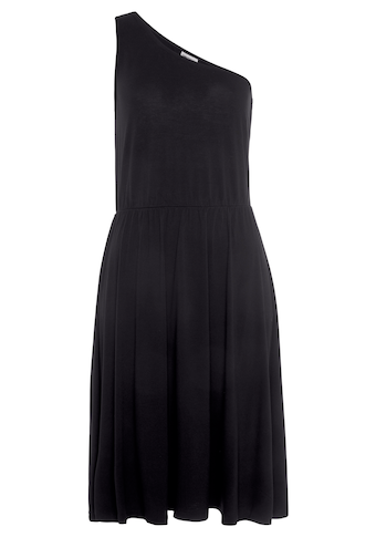 LASCANA One-Shoulder-Kleid, luftiges Sommerkleid, Strandkleid, asymmetrisch