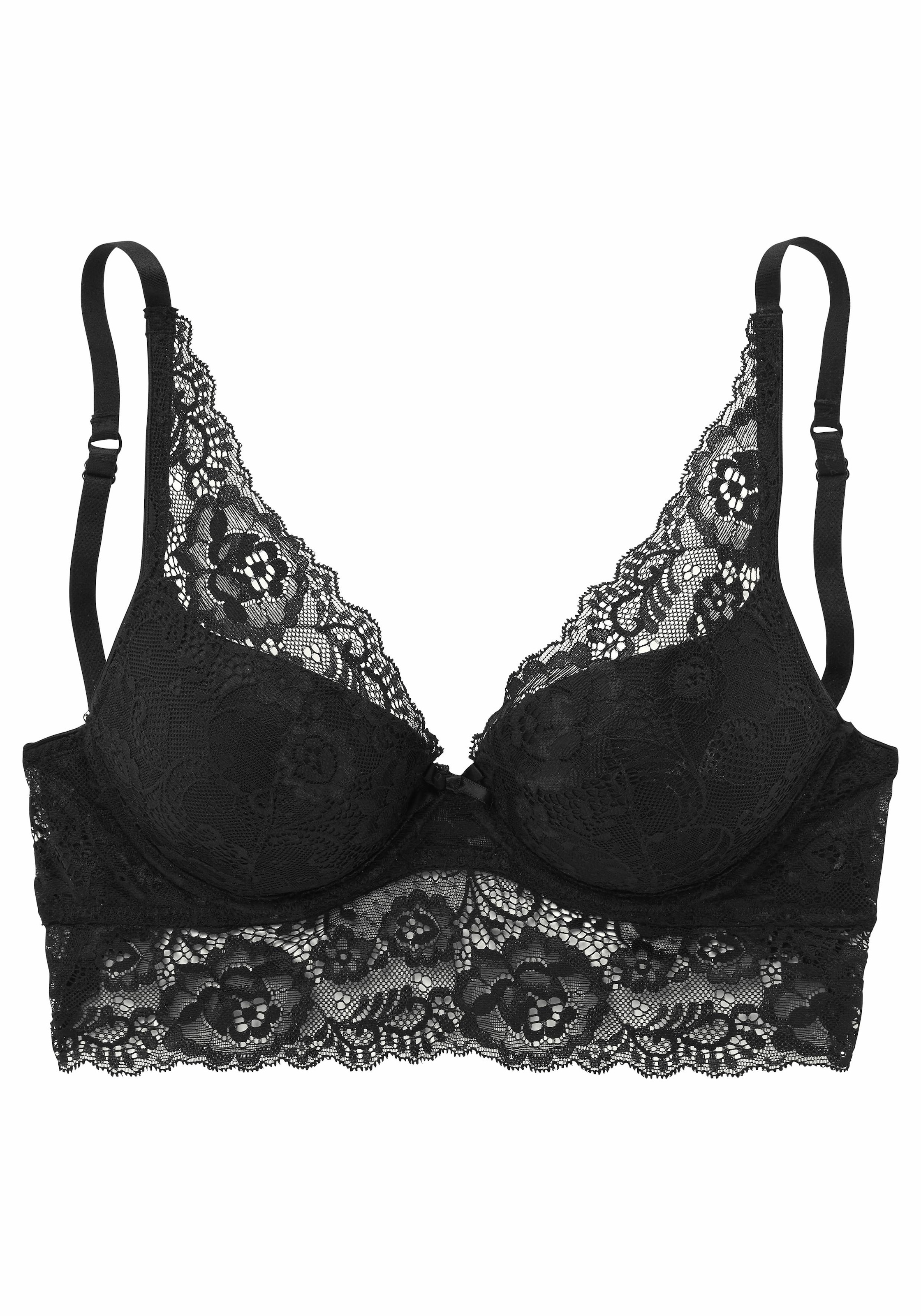 LASCANA Bustier, Push-up-BH aus floraler Spitze, Dessous » LASCANA