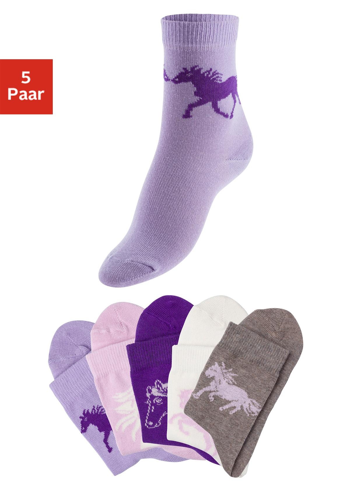 Socken, LASCANA | (5 & Paar), mit Unterwäsche kaufen H.I.S » Lingerie Bademode, online Pferdemotiven