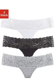 St.), LASCANA » Lingerie String, Vivance Spitze Unterwäsche & elastischer (Packung, aus floraler mit | kaufen online Baumwolle Bademode, 3