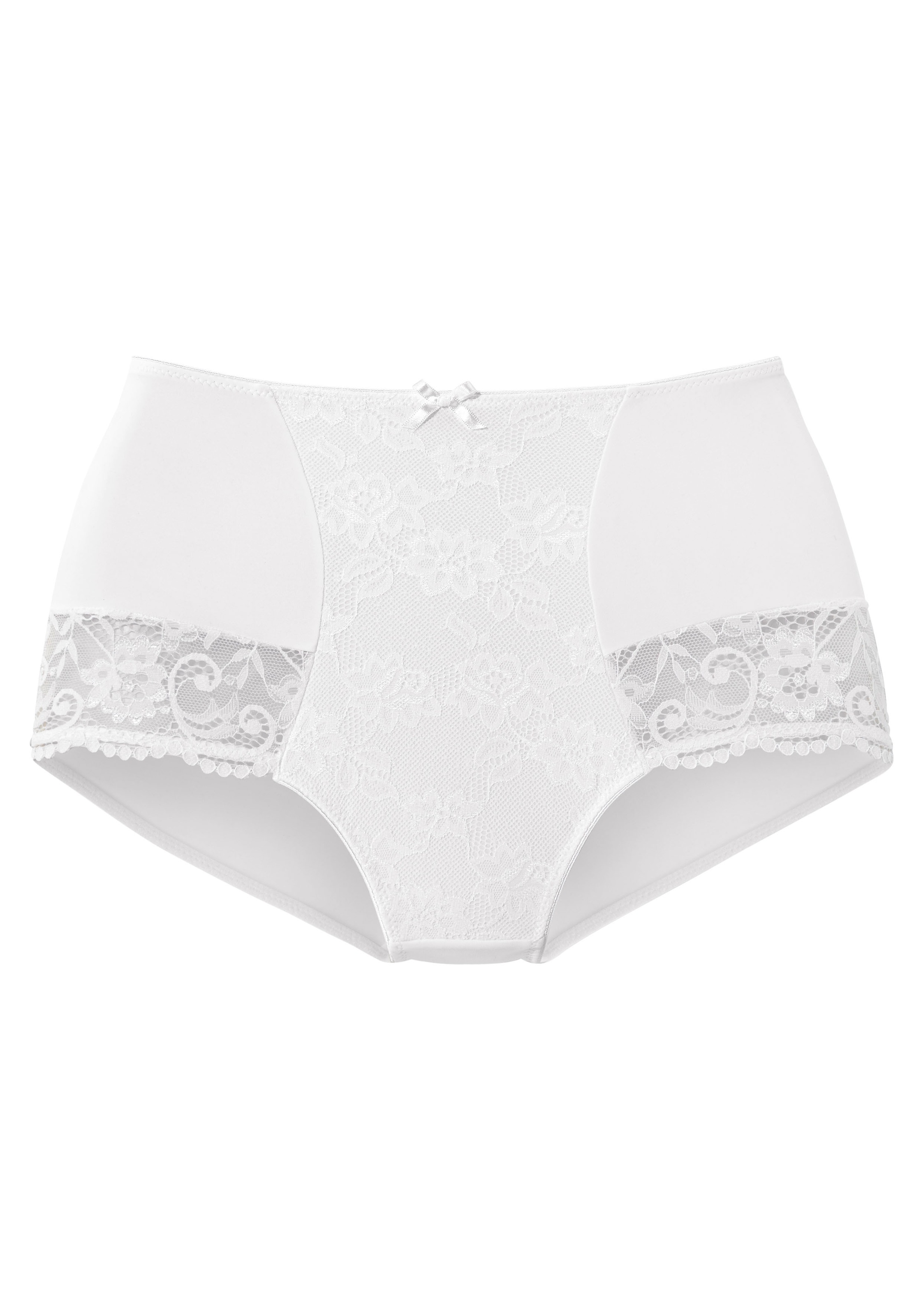 Nuance High-Waist-Panty, mit Spitzeneinsätzen