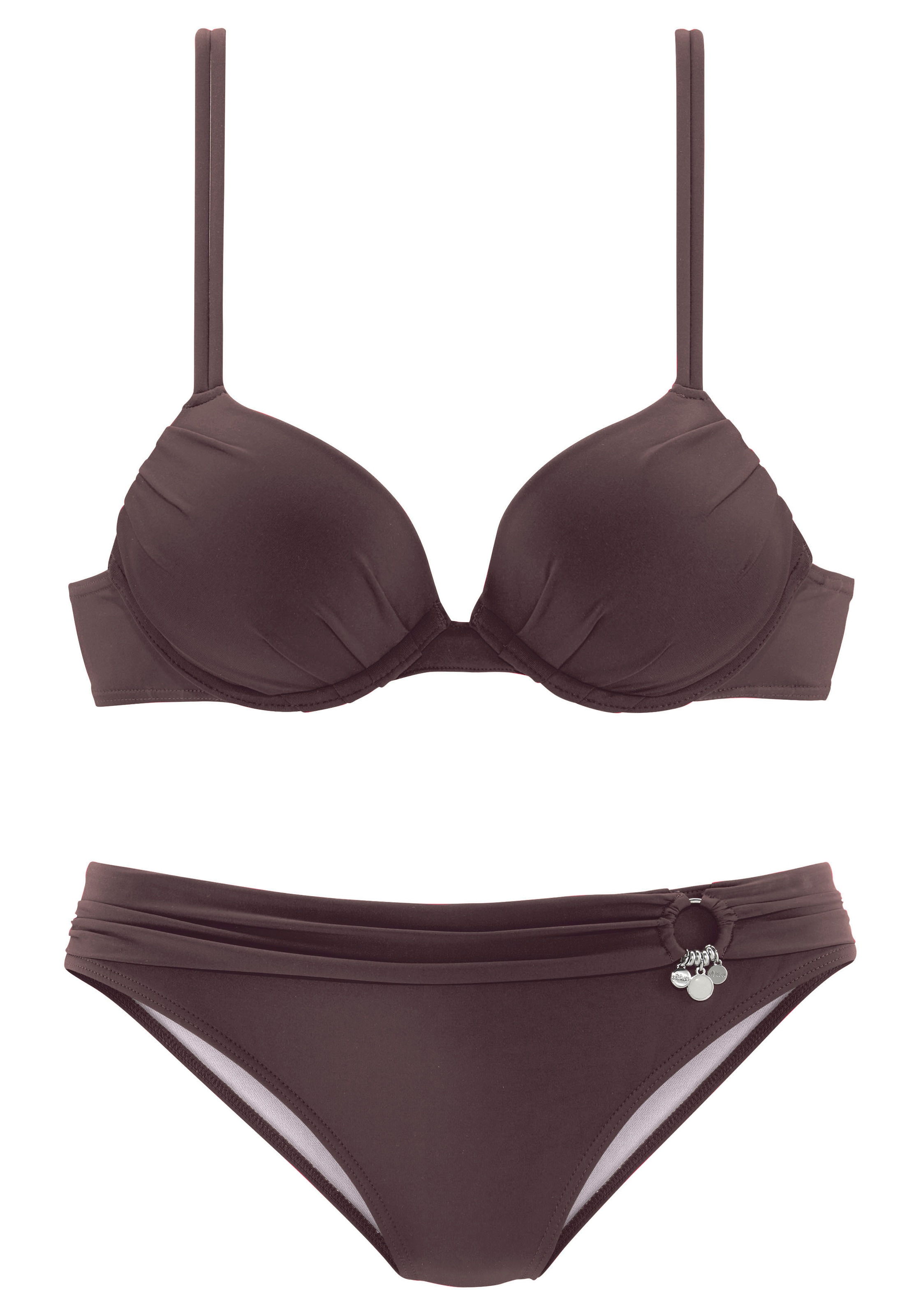 s.Oliver Push-Up-Bikini, mit Zierring an der Hose