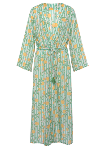 Buffalo Strandkleid, im Kimono-Style mit Bindeband, langärmliges Sommerkleid, Kaftan