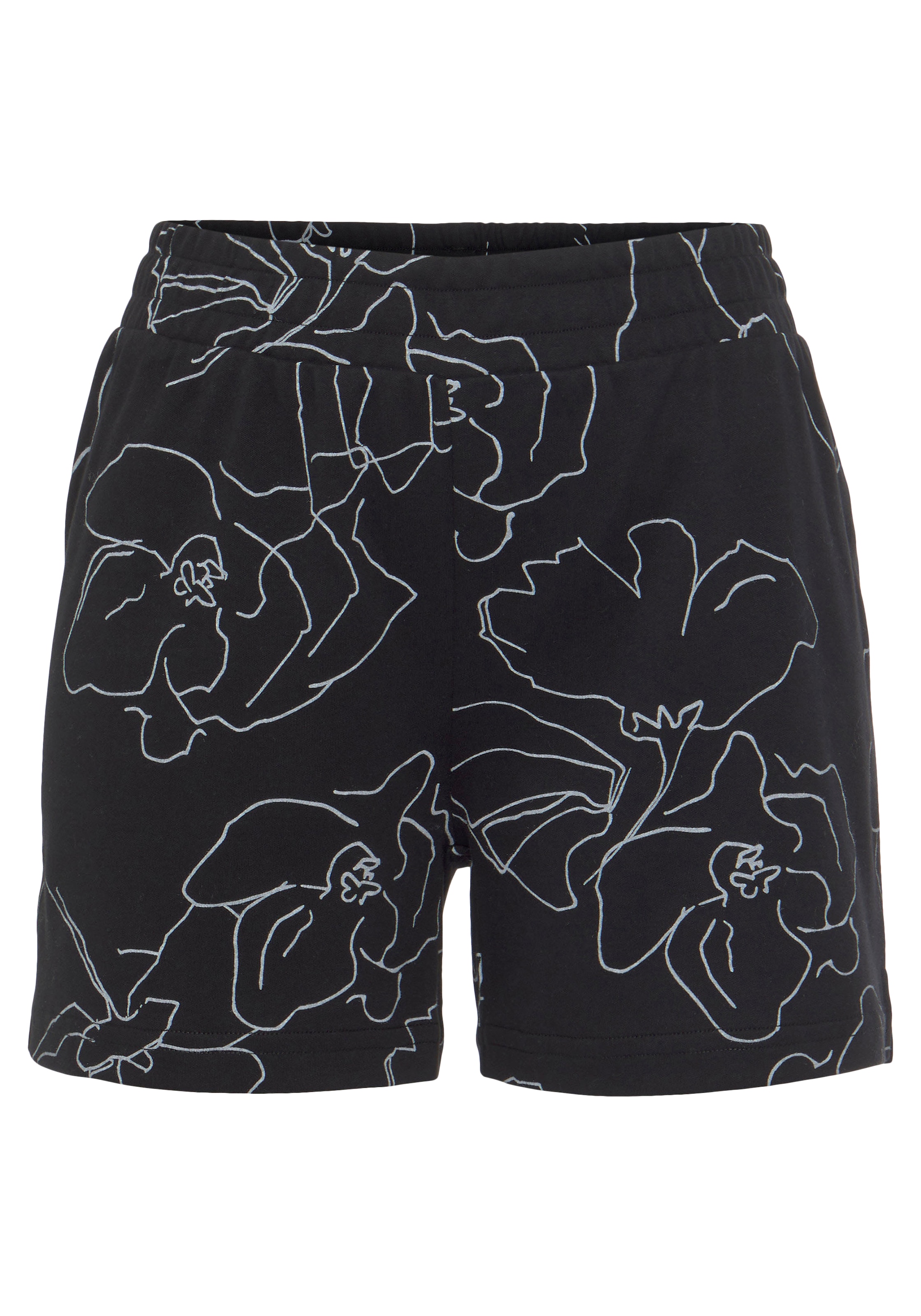 LASCANA Sweatshorts »-Loungeshorts«, mit Allover Blütendruck, Loungewear